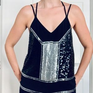Express Sequin Cocktail/Holiday Party Top